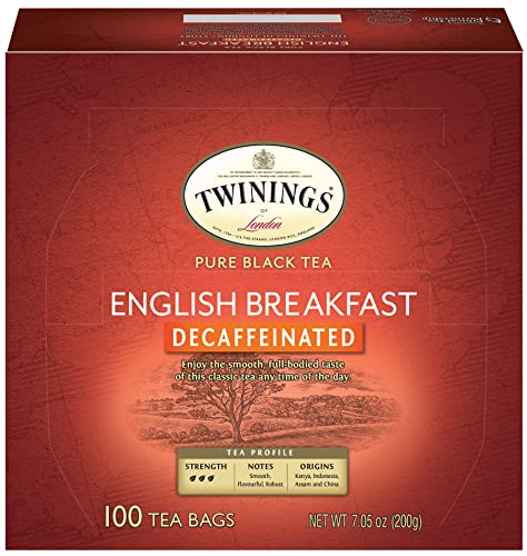 Photo 1 of  Twinings English Breakfast Decaffeinated Pure Black Tea Bags 100 Count Box BEST BY 23 OCT 2026