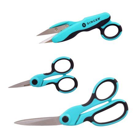 Photo 1 of  SINGER ProSeries Sewing Scissors Bundle 8.5 Heavy Duty Fabric Scissors 4.5 Detail Embroidery Scissors 5 Thread Snips with Comfort Grip 