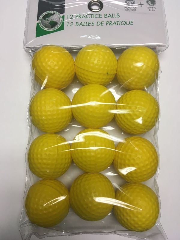 Photo 1 of Bundle of 4 Yellow Foam Golf Balls - 12 Pack - Golf 