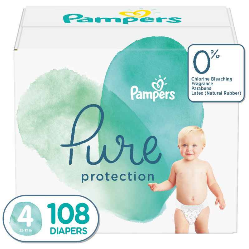 Photo 1 of Pampers Pure Protection Diapers Enormous Pack - Size 4 - 108ct
