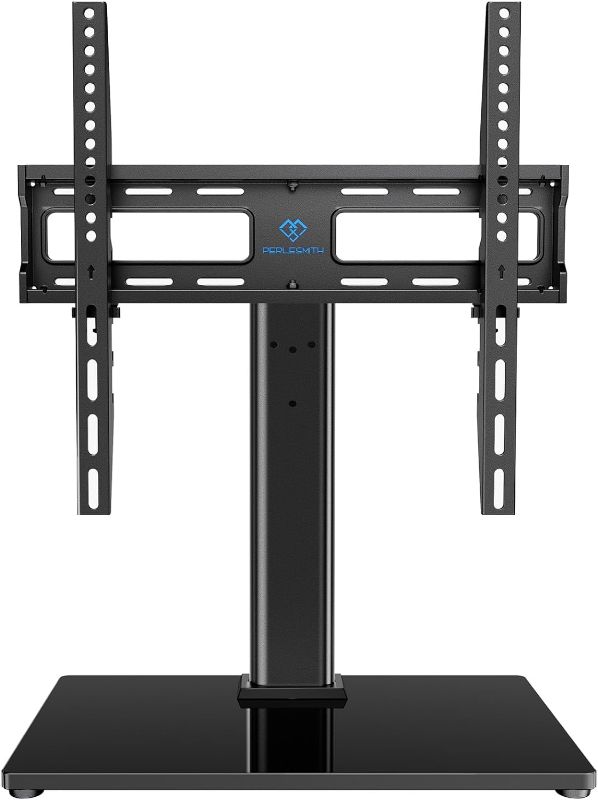 Photo 1 of PERLESMITH Swivel Universal TV Stand/Base - Table Top TV Stand for 32-60 inch LCD LED TVs - Height Adjustable TV Mount Stand with Tempered Glass Base, VESA 400x400mm,Holds up to 88lbs PSTVS09
