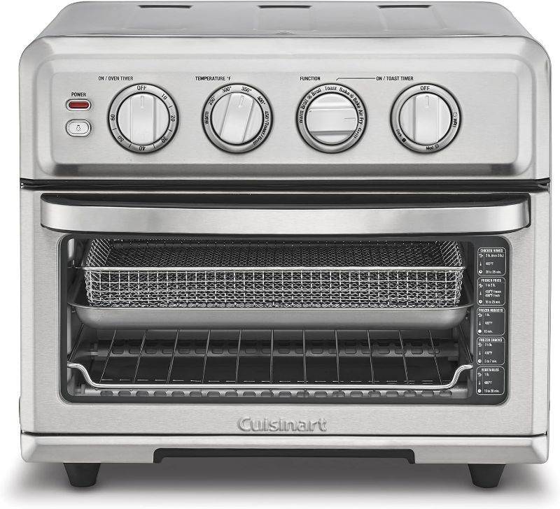Photo 1 of 1800 W Stainless Steel 0.6-cubic-foot Air Fryer Toaster Oven with Grill
