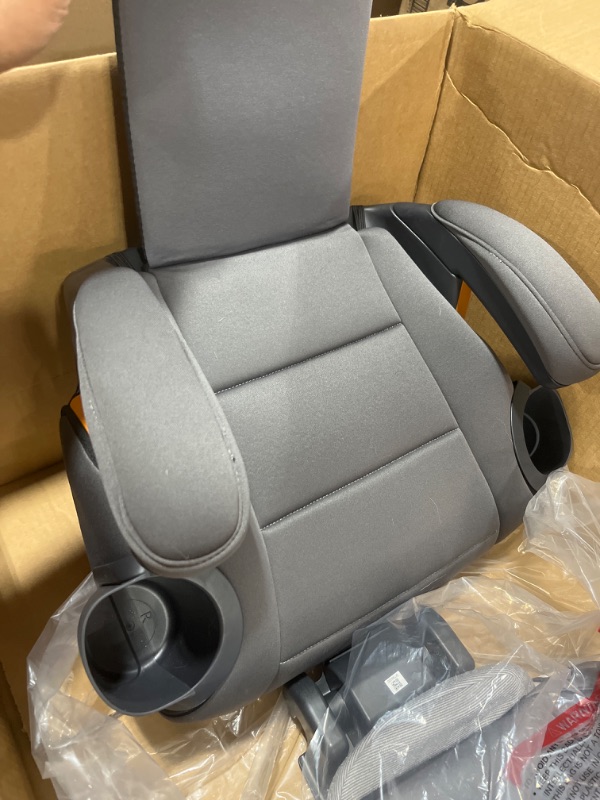 Photo 3 of Chicco KidFit ClearTex Plus 2-in-1 Belt-Positioning Booster Car Seat, Backless and High Back Booster Seat, for Children Aged 4 Years and up and 40-100 lbs. | Drift/Grey
