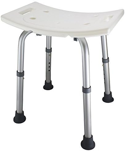 Photo 1 of Shower Chair for Inside Shower, Adjustable Lightweight Shower Bench, Tool-Free Assembly Shower Stool, Shower Seat for Elderly and Disabled, White, 12.5 to 18 inch
