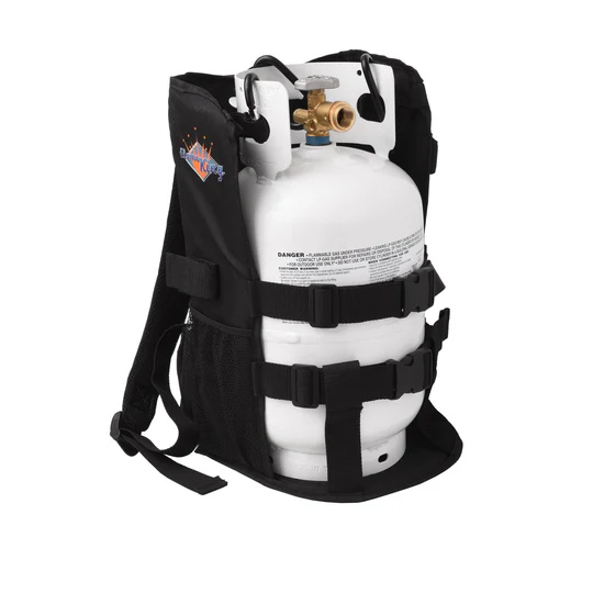 Photo 1 of Flame King Propane Tank Backpack Carrier for 5lb or 10lb Cylinder For Weed Burner Torch
