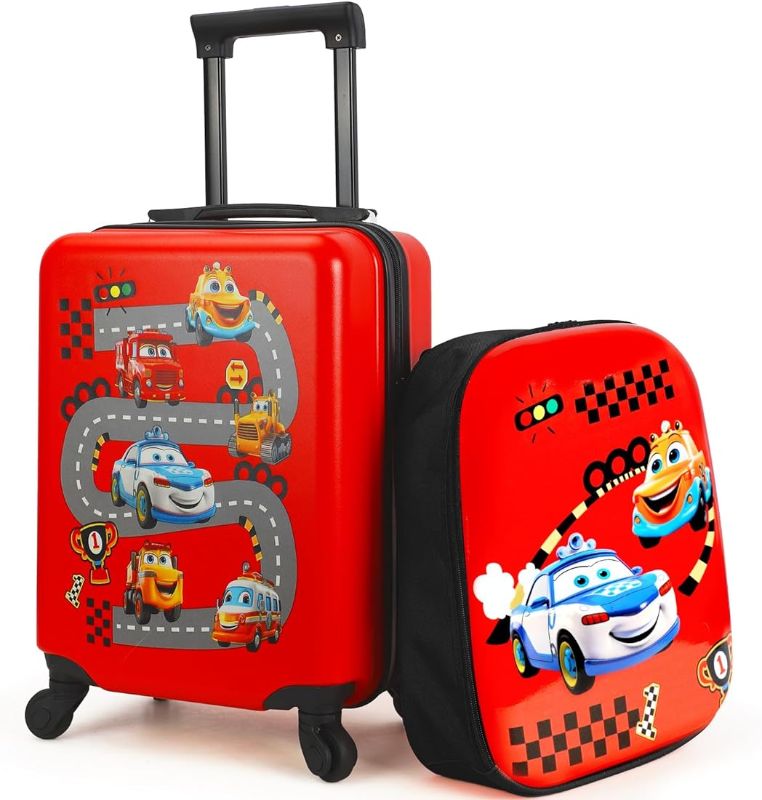 Photo 1 of  emissary Kids Luggage Set Traffic Pattern - Red, Red, Traveling 