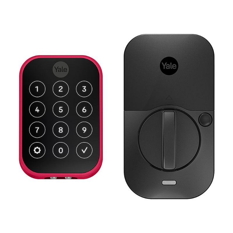 Photo 1 of Yale - Assure Lock 2 - Smart Lock Keyless Wi-Fi Deadbolt with Touchscreen Keypad Access - Pantone Viva Magenta
