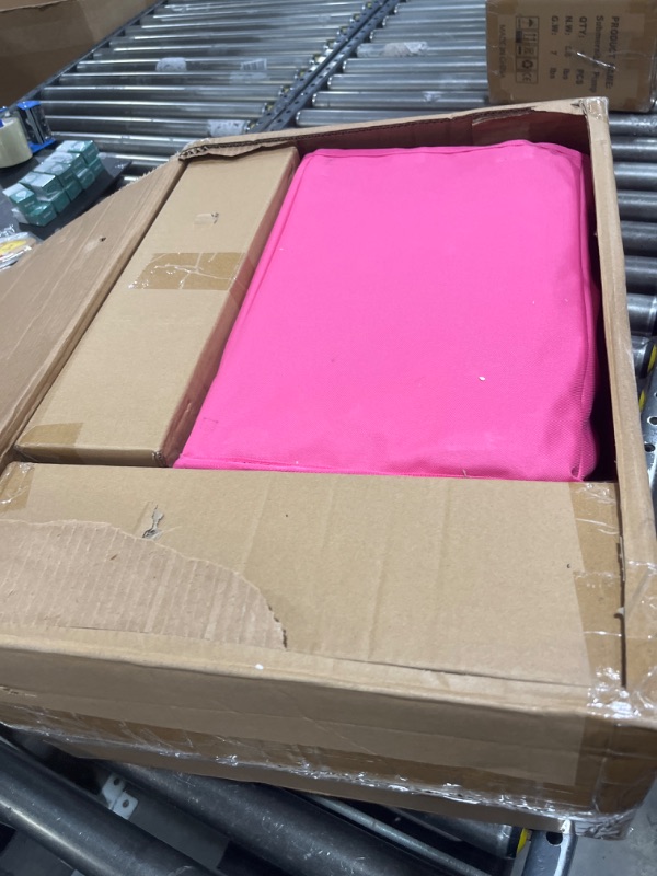 Photo 1 of VILLEY Extended Collapsible Foldable Wagon with 330LBS Weight Capacity, 220L Heavy Duty Folding Utility Garden Cart with Big All-Terrain Beach Wheels with Brake & Drink Holders, Pink