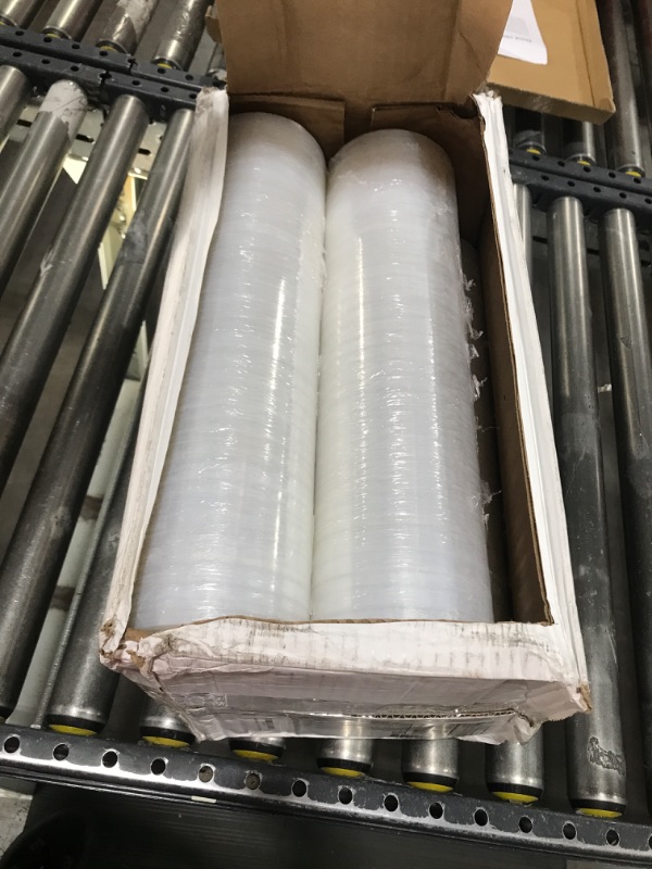 Photo 1 of PackageZoom 4 Rolls 18" x 1500 Ft Stretch Wrap Heavy Duty, Industrial Strength Shrink Wrap, 55 Gauge High Performance Stretch Film Replaces 80 Gauge Low Films, Clear Hand Stretch Wrap 18" wide x 1500 ft x 4 Rolls