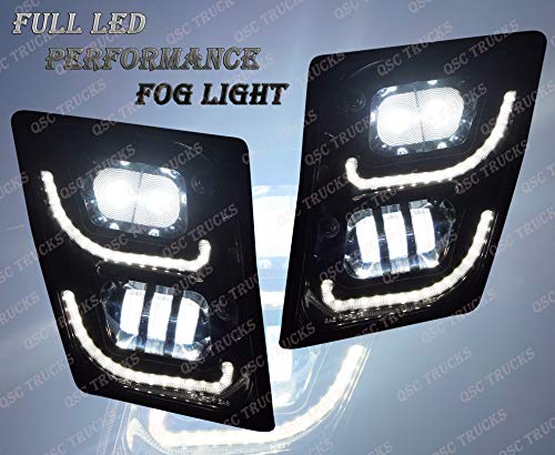 Photo 1 of QSC Full LED Performance Fog Light Lamp Left Right Pair Compatible with Volvo Vn Vnl Truck 03-17