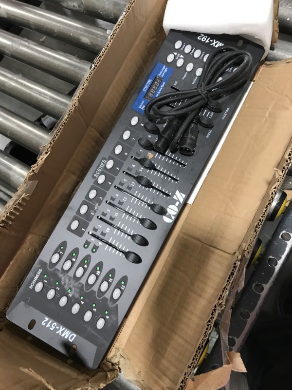 Photo 2 of CO-Z 192 DMX 512 Stage DJ Light Controller Lighting Mixer Board Console for Light Shows, Party Disco Pub Night Club DJs KTV Bars and Moving Heads
