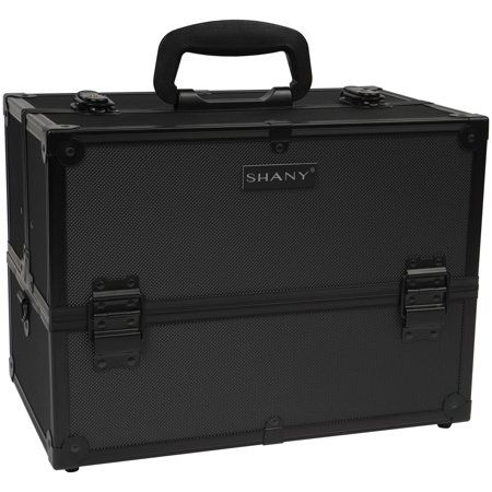 Photo 1 of SHANY Essential Pro Makeup Train Case Cosmetic Box Portable Makeup Case Cosmetics Beauty Organizer Jewelry Storage with Locks Multi Compartments Mak
