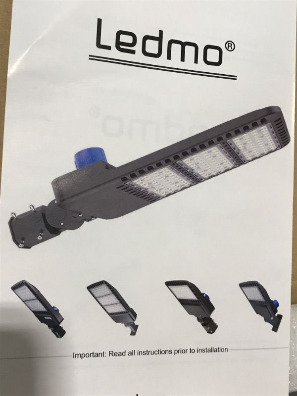 Photo 1 of LEDMO 200W LED Parking Lot Lights Adjustable Slip Fit Mount with Dusk to Dawn Photocell Outdoor Commercial Area Lighting 26000lm 5000K IP65 LED Street Flood Light for Shop|Warehouse|Yard|Roadways 200W/Slip Fit/1PCS