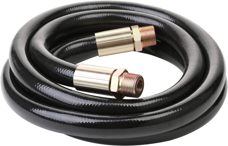 Photo 1 of Hromee Fuel Transfer Hose, 3/4 Inch × 10 Feet Pump Hose with Male Fittings for Gasoline, Diesel, Biodiesel and Kerosene

