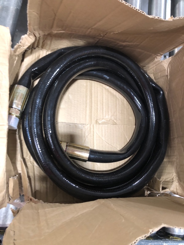 Photo 2 of Hromee Fuel Transfer Hose, 3/4 Inch × 10 Feet Pump Hose with Male Fittings for Gasoline, Diesel, Biodiesel and Kerosene
