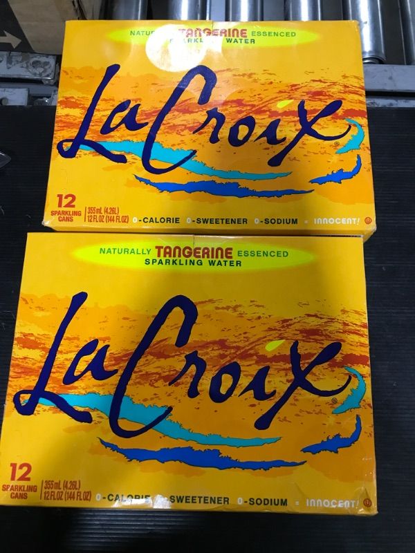 Photo 2 of 2 Pack LaCroix Sparkling Water, Tangerine, 12 Fl Oz (pack of 12)