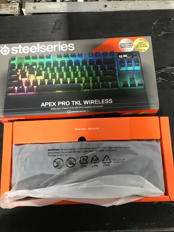 Photo 2 of SteelSeries Apex Pro TKL Wireless HyperMagnetic Gaming Keyboard — Esports Tenkeyless — OLED Screen — Adjustable Actuation — PBT Keycaps — Bluetooth — 2.4GHz — USB-C Apex Pro TKL 2023 Wireless