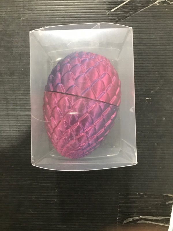 Photo 2 of 3D Printed Dragon in Egg,Dragon Eggs with Dragon Inside, 3D Printed Articulated Dragon Fidget Toy, Easter Eggs Easter Basket Stuffers, 12" Dragon and Dragon Egg Toy Gifts(Laser Purple)