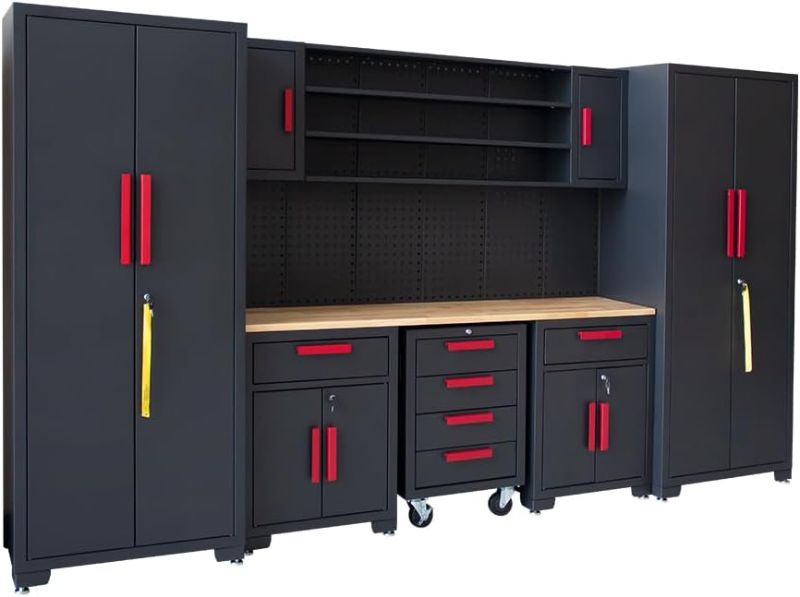 Photo 1 of (Picture is used for reference) Metal Garage Cabinets and Storage System Heavy Duty Steel Lockable Cabinets 