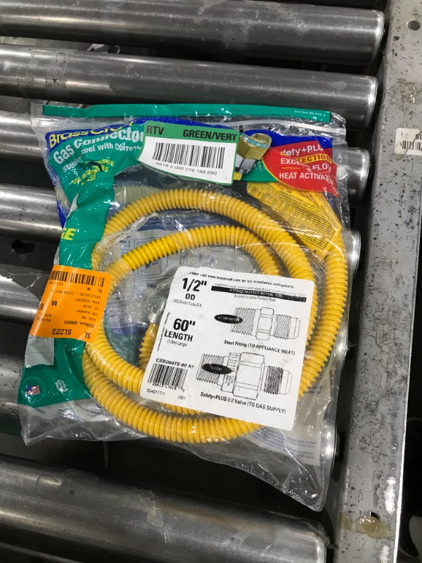 Photo 2 of 1/2 in. MIP x 1/2 in. MIP x 60 in. Gas Connector (1/2 in. OD) w/Safety+Plus2 Thermal Excess Flow Valve (53,200 BTU)