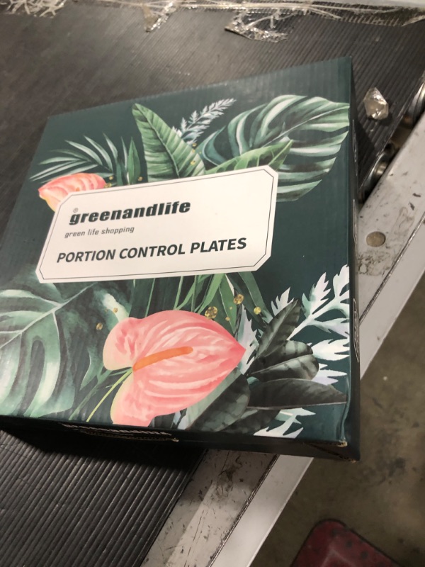 Photo 1 of greenandlife 9 Inch 4PCS Unbreakable Portion Control Plates, Divided Plates for Kids Adults, Dishwasher & Microwave Safe Compartment Plates, Lightweight Reusable Wheat Straw Plates, BPA Free Orange Series 9 inch