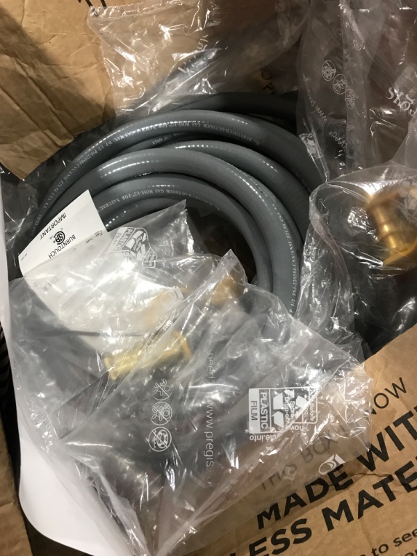 Photo 2 of 40 Feet 1/2 inch ID Natural Gas Grill Hose with Quick Connect Fittings, Natural Gas Line for Grill, Pizza Oven, Heater and More Low Pressure Appliance