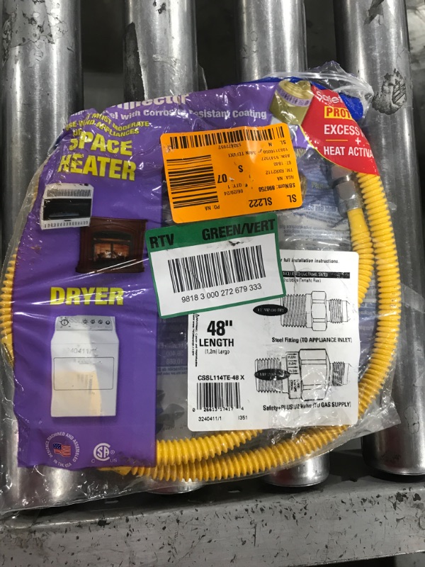 Photo 2 of 1/2 in. MIP x 1/2 in. MIP x 48 in. Gas Connector (3/8 in. O.D.) with Safety+Plus2 Thermal Excess Flow Valve (28,300 BTU)