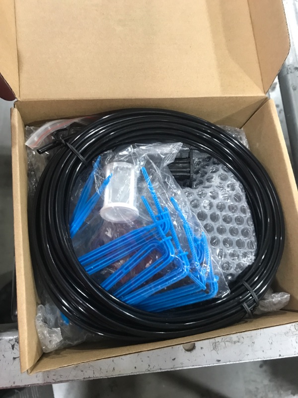 Photo 1 of Solar Auto Irrigation System, Solar Powered Drip Irrigation Kit with 2200mAh Battery & 6 Timer Modes, NVRGIUP Indoor Outdoor Automatic Self Watering System for 10 Potted Plants in Green House, Garden Solar Drip Irrigation System for 10-15 pots