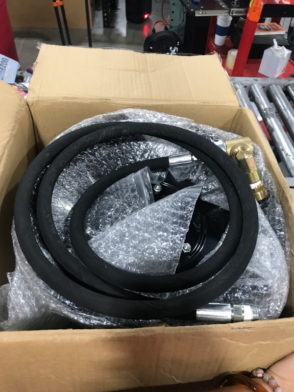 Photo 1 of M MINGLE High Pressure Washer Hose Reel 150ft, Heavy Duty Steel Hose Reel, Manual Crank Power Washer Hose Reel with 3/8" Pressure Wash Whip Hose, Swivel Arm and Mounting Bracket, 4000 PSI