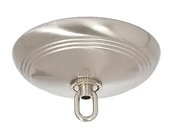 Photo 1 of B&P Lamp® Satin Nickel Screw Collar Ribbed Canopy Kits