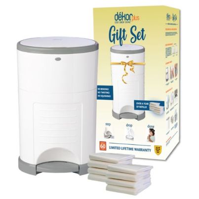 Photo 1 of  Dekor Plus White Diaper Pail Gift Set 