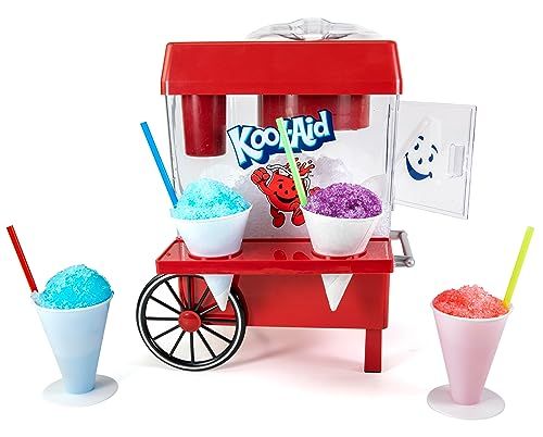 Photo 1 of  Nostalgia Kool-Aid Snow Cone Shaved Ice Machine - Retro Table-Top Slushie Machine Makes 20 Icy Treats - Includes 2 Reusable Plastic Cups & Ice Scoop 