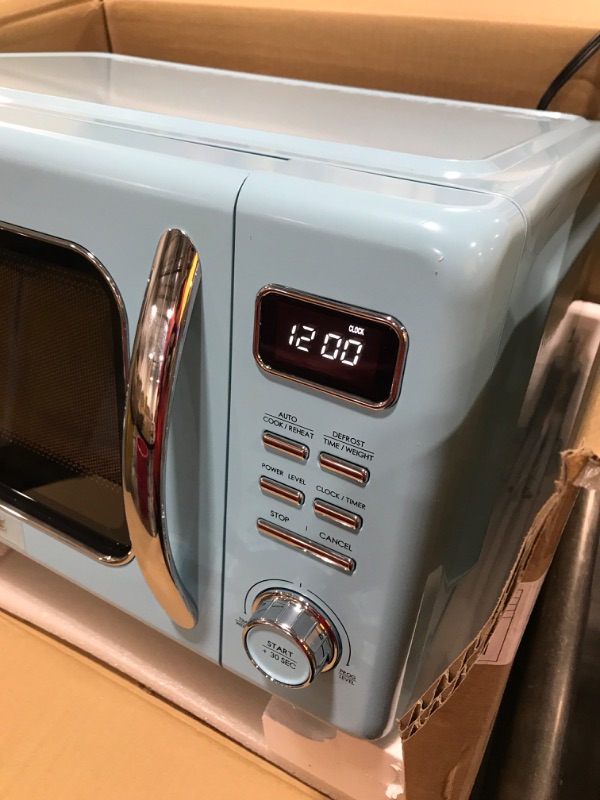 Photo 4 of  1.1 Cu. Ft. Retro Countertop Microwave in Blue 