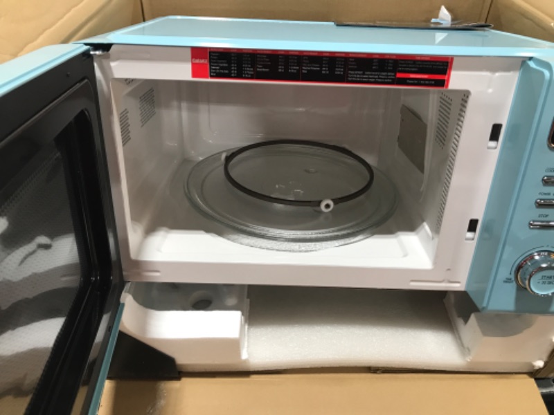 Photo 3 of  1.1 Cu. Ft. Retro Countertop Microwave in Blue 