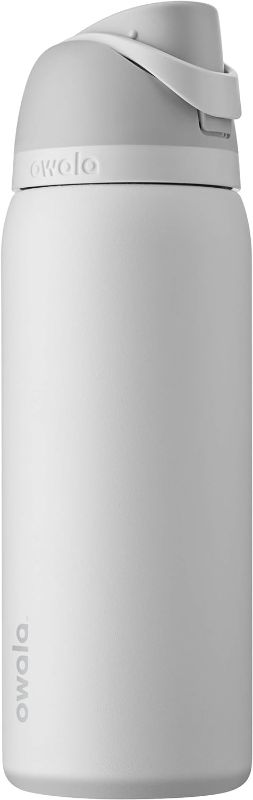 Photo 1 of  Owala FreeSip Insulated Stainless Steel Water Bottle with Straw, BPA-Free Sports Water Bottle, Great for Travel, 32 Oz, Shy Marshmallow 