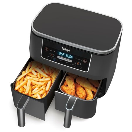 Photo 1 of  NINJA Foodi 6-in-1 8 Qt. Black 2-Basket Air Fryer with DualZone Technology 