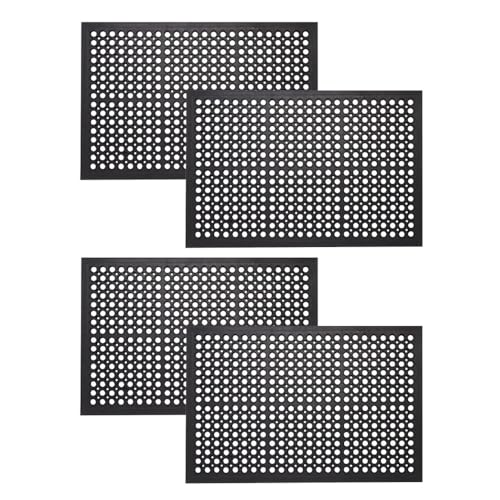 Photo 1 of  Envelor 4-Pack Anti Fatigue Rubber Floor Mat Non-Slip Restaurant Mat for Floors Bar Mat Drainage Mat Doormat Door Mat Utility Garage Floor Mat Home Ma 