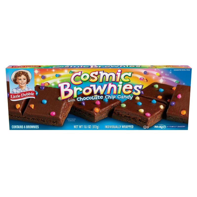 Photo 1 of  2 PACK - Little Debbie Cosmic Brownies, 6 Individually Wrapped Brownies, 13.1 OZ Box
