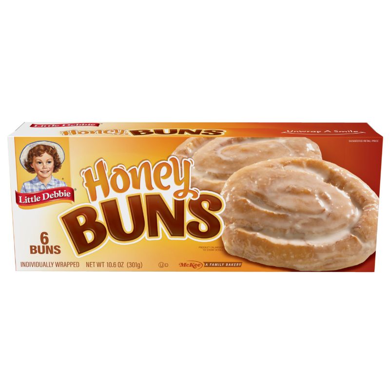 Photo 1 of 2 PACK - Little Debbie Honey Buns, 6 Individually Wrapped Pastries, 10.6 OZ Box
