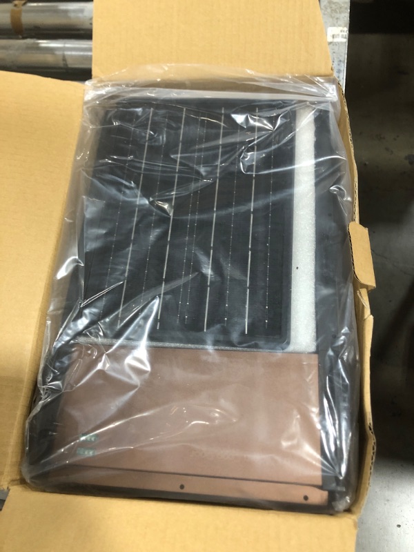 Photo 1 of Automatic Chicken Coop Door Solar Powered-with APP Timer, Programmable Light Sensor Chicken Coop Doors, Anti-Pinch Type Aluminum Chicken Door, with Remote Control Automatic Chicken Door 5Modes Brown