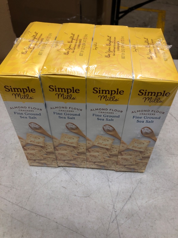 Photo 2 of 2/27/24 Simple Mills Almond Flour Crackers, Fine Ground Sea Salt - Gluten Free, Vegan, Healthy Snacks, 4.25 Ounce (Pack of 4) Fine Ground Sea Salt 4.25 Ounce (Pack of 4)