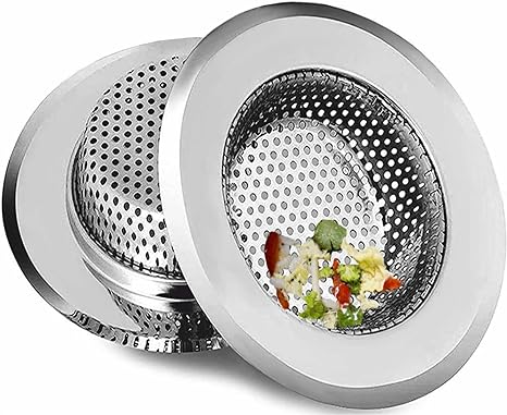 Photo 1 of 2PCS Sink Drain Strainer- Upgrade 304 Stainless Steel Never Rust - Kitchen Sink Strainer Basket - Food Catcher for Kitchen Sinks, Garbage Disposal Strainer–
