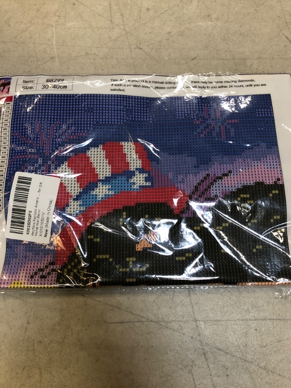 Photo 1 of 4th of July diamond painting kit. 