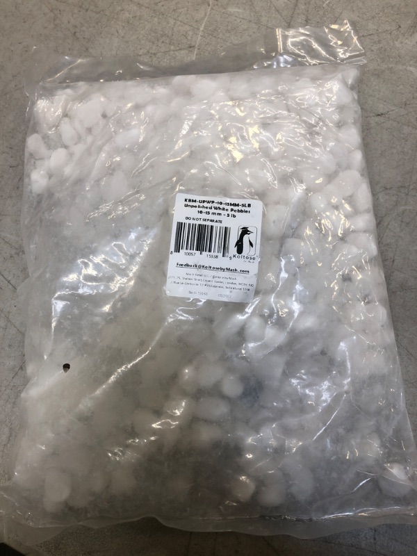 Photo 2 of Unpolished White Pebbles 10 Lb. - ½ inch Bean Pebbles for Plants, Gardens, Fish Tank Gravel, Décor, Landscaping, Succulent, Terrarium, 100% Natural Stone Pebbles Decorative Rocks, Matte White Finish 10 Pounds ½” inch Unpolished White Pebbles