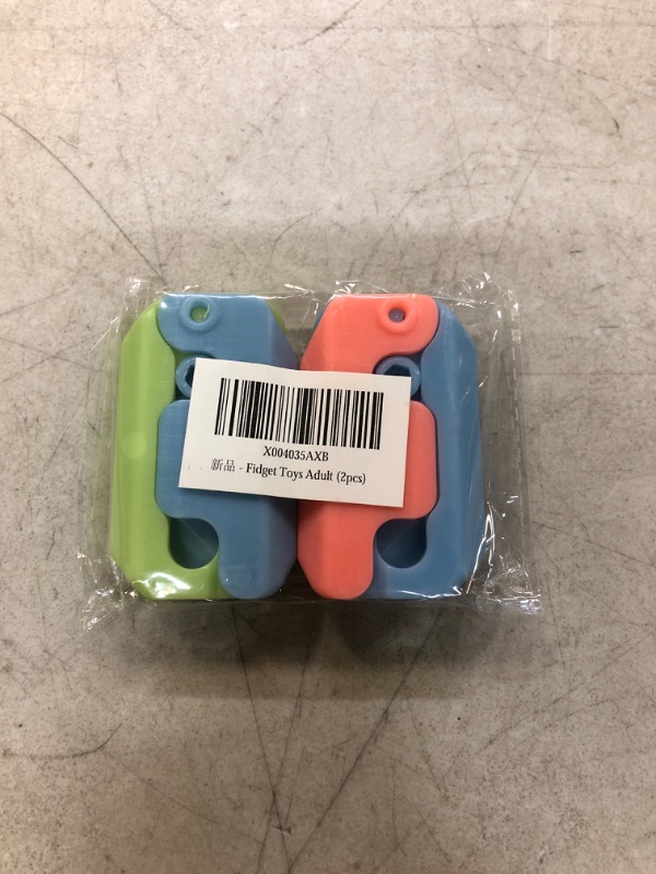 Photo 1 of 2 piece fidget toys  blue green and blue pink 