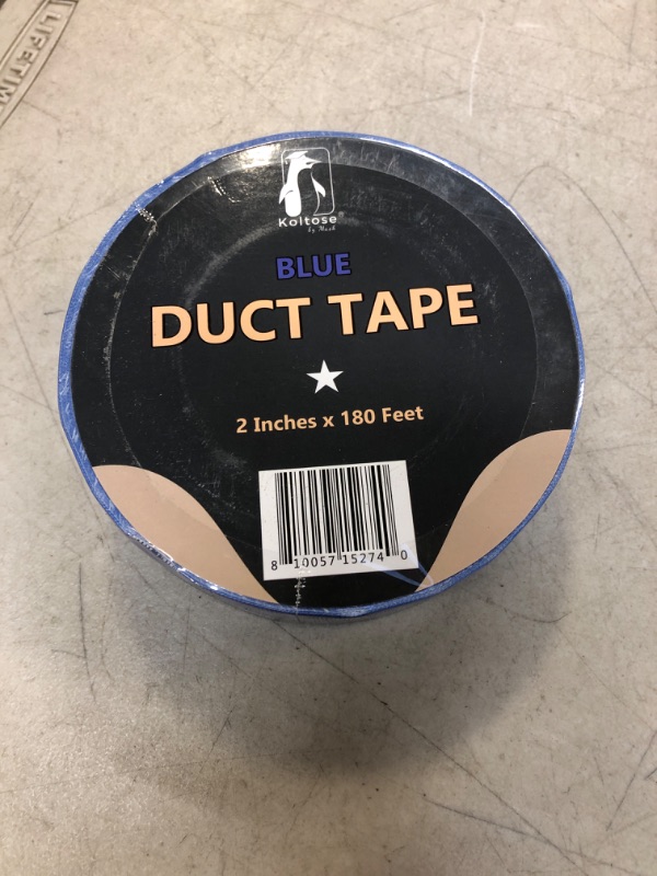 Photo 2 of Blue Duct Tape, 2 Inches x 180 Feet, Heavy Duty Duct Tape, Waterproof Residue Free & Tear by Hand Blue Colored Cloth Duct Tape, for Arts & Crafts, Labeling, Home & Office Repair and DIY Projects 2 Inches by 180 Feet Blue