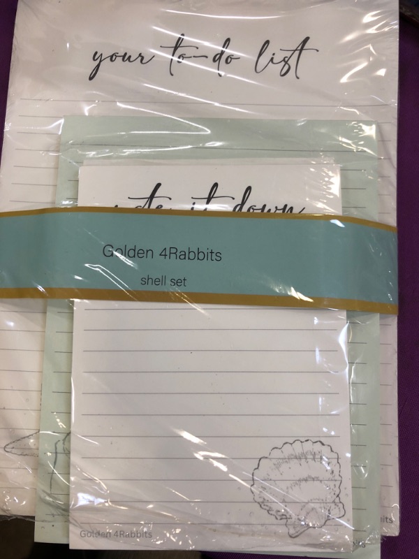 Photo 2 of Set of 3 Paper Pads - Large, Medium & Small Writing Pads - Stylish Memo Pads for Notes & Lists - Scratch Pads for Writing - Lined Notepad - To Do List Notepad - Grocery List Notepad