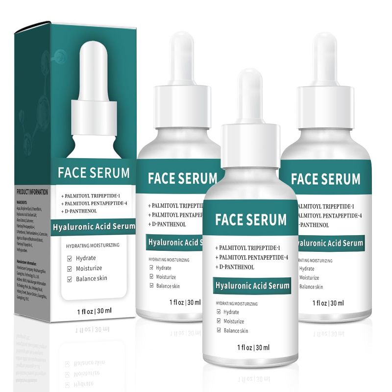 Photo 1 of 3 Pack Hyaluronic Acid Serum Moisturizing for Face Anti-Wrinkle (1FL.OZ)
