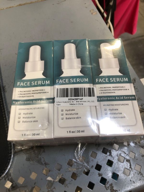 Photo 1 of 3 Pack Hyaluronic Acid Serum Moisturizing for Face Anti-Wrinkle (1FL.OZ)
