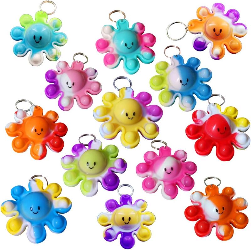 Photo 1 of Roaqua ?Christmas gifts 30 Packs Octopus Push Fidget Bubble Bulk Mini Pop Keychain Fidget for Kids,Christmas Party Favors Birthday Supplies and Classroom Student Prizes Gift
